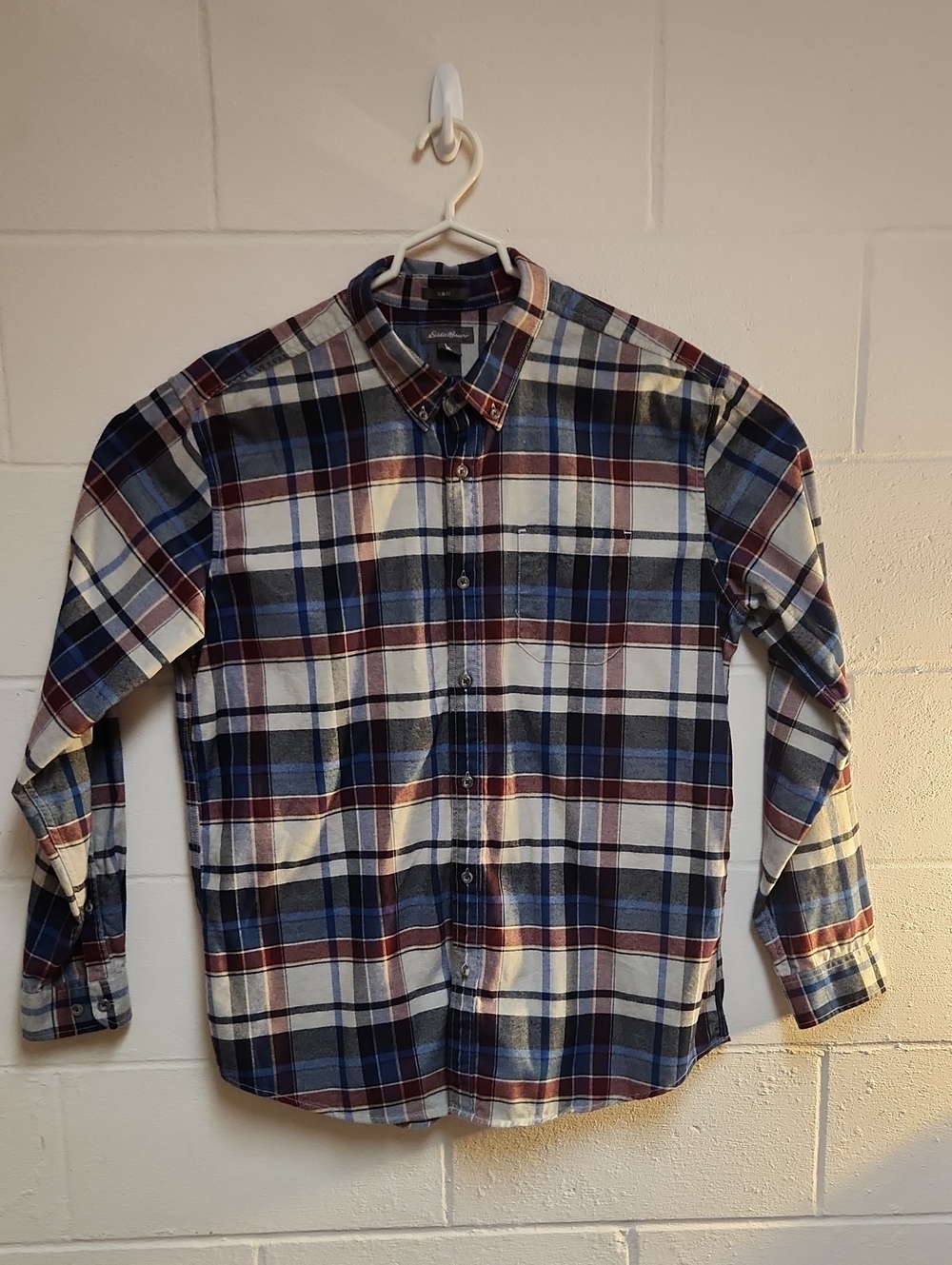 Classic Eddie Bauer Men's Flannel Button-Down Shirt Sz XL